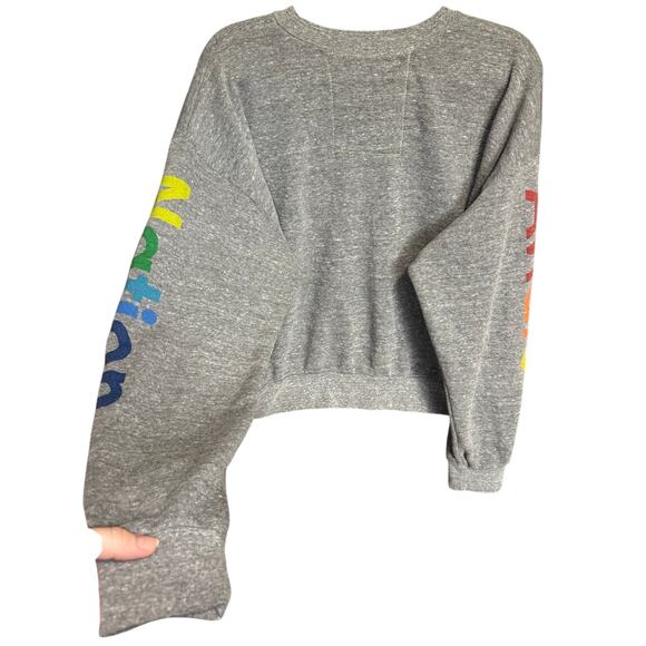 Aviator Nation NWOT Aspen Relaxed Crew Sweatshirt In Heather Grey Size XS - Picture 8 of 13